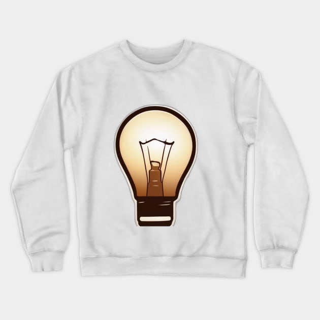Light Bulb Brown Shadow Silhouette Anime Style Collection No. 423 Crewneck Sweatshirt by cornelliusy